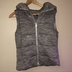 Gray Space Dyed Hooded Vest